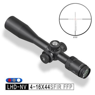 【磐石】DISCOVERY 發現者 LHD-NV 4-16X44SFIR FFP晝夜雙融光瞄準鏡前置 狙擊鏡-DI22
