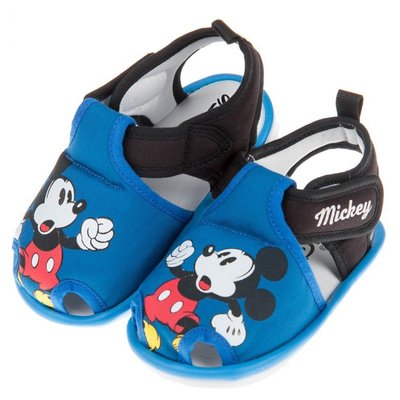 童鞋(13~15公分)Disney迪士尼米奇海藍寶寶嗶嗶涼鞋D9B323B