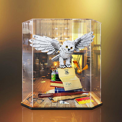 特價*創意六邊形亞克力展示76391海德薇哈利波特霍格沃茨模型防塵罩盒~居家