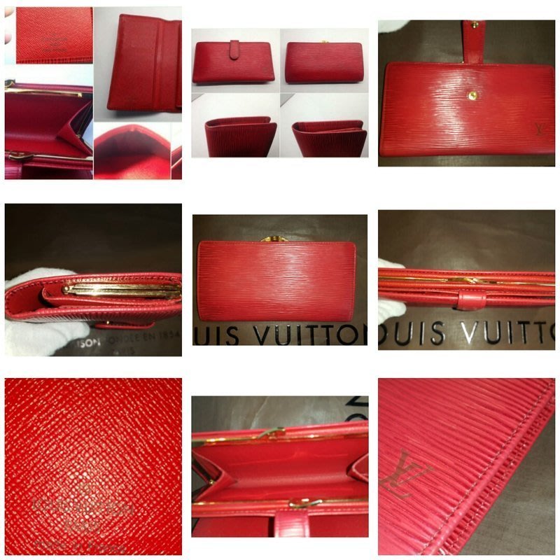 Louis Vuitton Carmine Red Epi Sarah Wallet