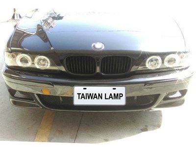 《※台灣之光※》全新BMW寶馬 E39 96 97 98 99 00 01年高品質白光LED光圈魚眼黑底大燈組