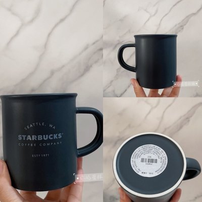 現貨 星巴克新品水杯子經典logo黑色品牌咖啡桌面陶瓷馬克杯喝水咖啡杯