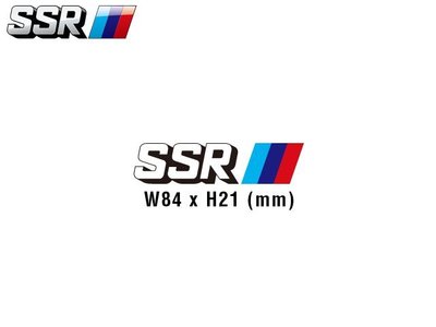 【Power Parts】SSR STICKER 貼紙 W84xH21 mm
