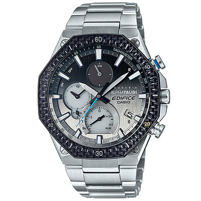 CASIO 卡西歐 EDIFICE Scuderia AlphaTauri限量聯名計時手錶(EQB-1100AT-2A)