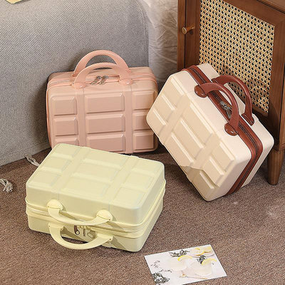 韓版巧克力化妝箱手提箱子小型旅行箱女迷你14寸洗漱包輕便行李箱