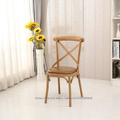 LOFT風格美式鐵藝叉背椅子主題餐廳餐桌椅簡約餐椅酒吧咖啡廳桌椅組合凳子咖啡椅