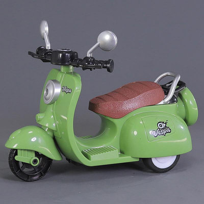 【現貨】小綿羊摩托車模型兒童慣性聲光玩具車男孩寶寶卡通踏板摩托三輪車