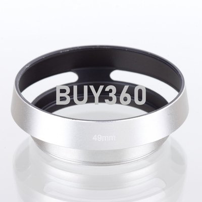 W182-0426 for 銀色Leica徠卡遮光罩49mm 鏡頭金屬斜型鏤空罩 挖空遮光罩