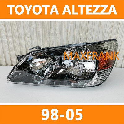 98-05 款TOYOTA ALTEZZA RS200 IS200 IS300 前大燈 前照燈 咬地鲨 鹵素 頭燈 大燈