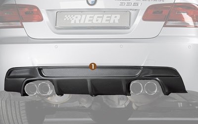 【樂駒】RIEGER BMW E92 E93 335i 335d 後下擾流 後下巴 Carbon 碳纖維 四出