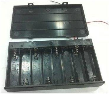 ►373◄3號 AA 8節電池盒 12V電池盒 附引線 有背蓋 有開關DIY 帶開關 1.5Vx8個