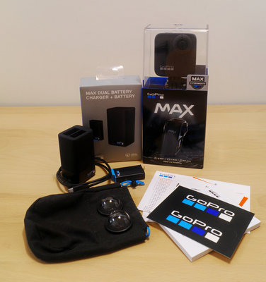 GoPro【MAX】360度多功能攝影機，運動攝影機。贈原廠 MAX專用雙電池充電器