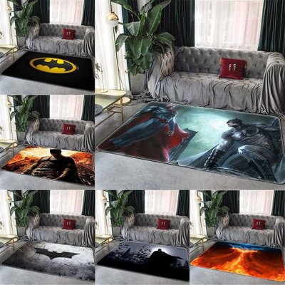加大版DC蝙蝠俠熱銷居家地毯水洗絲防滑地毯客廳臥室茶几飄窗床邊地毯滿鋪瑜伽地墊地毯-慧友芊家居