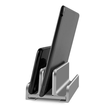 手機支架 平板支架 筆記本支架 鋁合金平板電腦立式底座 手機桌面散熱雙收納支架