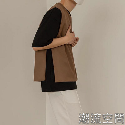GAGE 韓國🇰🇷 穿搭 薄款 西裝材質 無袖 背心 外套-潮流空間