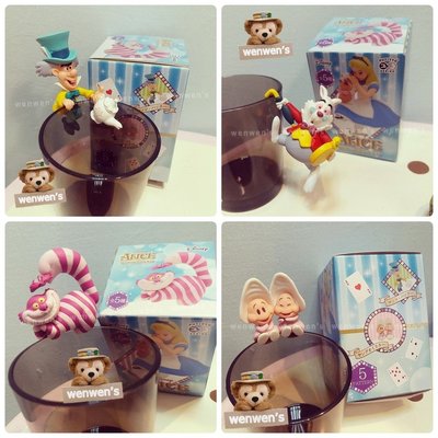 【Wenwens】日本帶回 日版 迪士尼 愛麗絲 帽客 時間兔 妙妙貓 牡蠣 杯緣子 杯緣 公仔 盒玩 挑款區