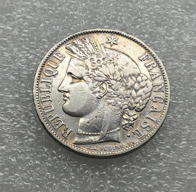 法國1851年谷物女神5法郎銀幣錢幣 收藏幣 紀念幣-17235【國際藏館】