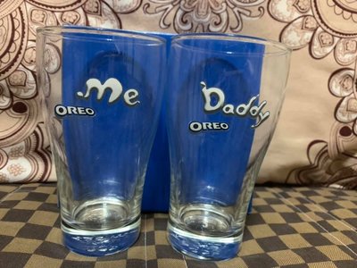 Ken Life精品服飾店 OREO 牛奶杯 水杯 玻璃杯 親子對杯 2入/組 材質：鈉玻璃 全新商品 附原盒 男女適用
