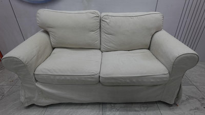 新北二手家具 推薦-IKEA 宜家 米白色 6尺 雙人 布沙發 六尺 2人 沙發 兩人 小沙發 沙發椅 傢俱 避風港