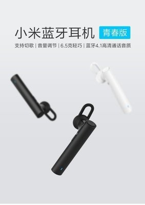 全人類網拍-- 全新 Xiaomi/小米 小米藍牙耳機青春版4.1耳麥入耳塞掛式迷你無線運動