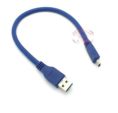 [已含稅][已含稅] USB3.0轉迷你 mini usb 10pin T型口轉接線USB 3.0電腦資料線30CM