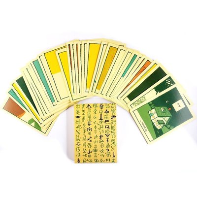 英文版青色符文利諾曼Green Glyphs Lenormand Tarot Card Games