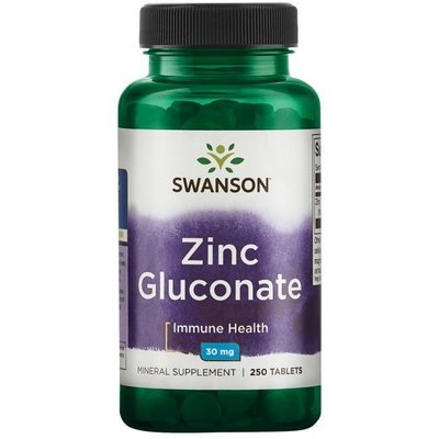 【天然小舖】Swanson Zinc 葡萄糖酸鋅 30 mg* 250錠