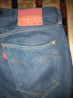 2007年levis red 日本製30腰罕見28長原色牛仔褲