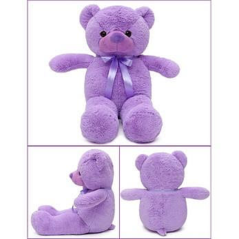 【公仔】【可愛】泰迪熊公仔 可愛紫色毛絨玩具小紫熊 女生抱枕玩偶節日生日禮物