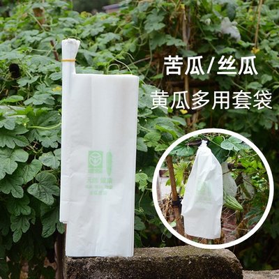 上新 苦瓜絲瓜套袋防蟲防果蠅保護套黃瓜防蟲紙袋罩青瓜蔬菜防鳥袋防水~優惠價