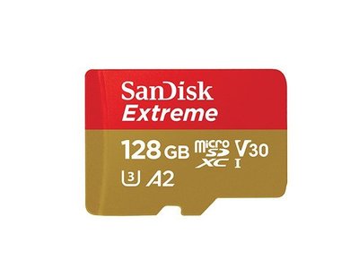 ☆昇廣☆Sandisk Extreme U3 V30 Micro-SDXC 128GB C10 160MB A2 附轉卡