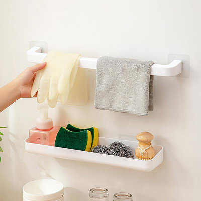 洗碗手套涼抹布架廚房收納架置物架壁掛式家用毛巾海綿水槽瀝水籃