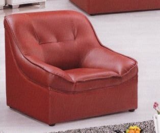 頂上{全新}台灣製造單人皮沙發椅/主人沙發/套房用沙發椅~~黑及酒紅色