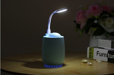 多功能香薰空氣淨化器 水中鯨加濕器 家用辦公室桌面USB加濕器 創意三合一加濕器 USB風扇夜燈