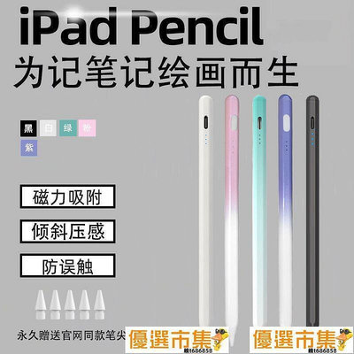 ~瑤瑤優選~apple pencil電容筆適用於ipad觸控屏筆尖頭平板手寫筆粉