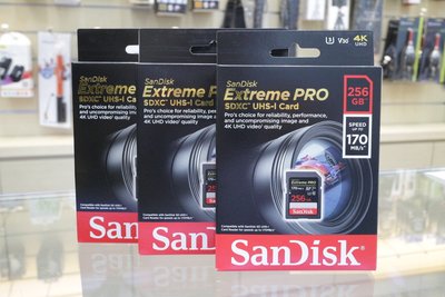 【日產旗艦】SanDisk Extreme Pro SDXC 256GB 256G 170MB U3 公司貨 SD記憶卡