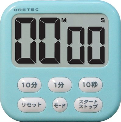 一鑫餐具【日本 DRETEC 多利科 大螢幕計時器 T-542 BL】多利科電子計時器 附時鐘功能