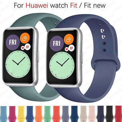 適用於華為 watch Fit Smartwatch 運動手錶帶的矽膠錶帶zx【飛女洋裝】