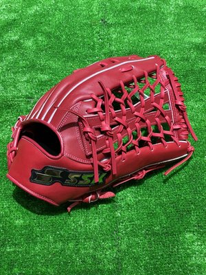 棒球世界全新SSK硬式棒壘球手套外野手DWG3423H紅色特價外野網