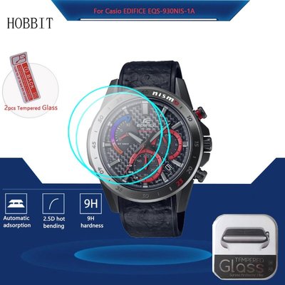 適用於 Casio EDIFICE EQS-930NIS-1A 智能手錶高清屏幕保護膜的 2PCS 鋼化玻璃保護膜, 適