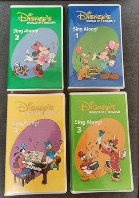 寰宇迪士尼 Disney's world of English 4捲VHS 錄影帶
