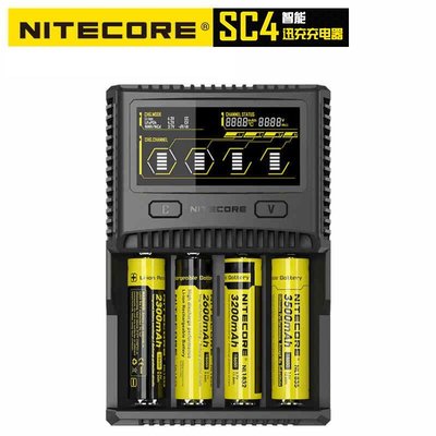 【公司貨】保固一年 NITECORE SC4 6A充電 可監測電池內阻 IMR電池修復 全智能數位充電器