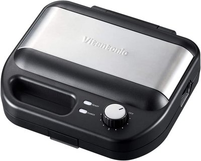 [日本代購] Vitantonio 鬆餅機 VWH-500-K 黑色 雙烤盤(格子鬆餅/帕尼尼) 可定時(500K)