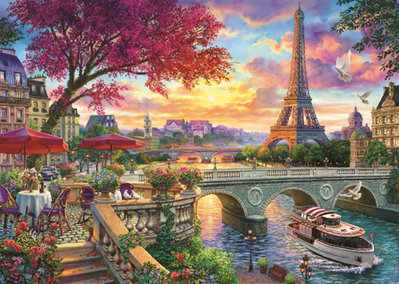 4919 3000片歐洲進口拼圖 PER  繪畫風景 春天的法國巴黎河畔