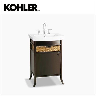 浴室的專家 *御舍精品衛浴 KOHLER ARCHER 系列 黑棕色 浴櫃組 K-2449