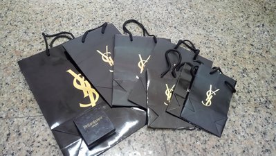 保證真品//知名品牌 YSL 聖羅蘭 紙袋 項鍊 飾盒