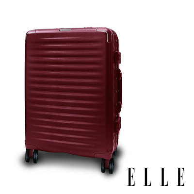 Su&精品～ELLE Louvre-羅浮宮系列-28吋輕量PC材質行李箱（拿破崙紅）全新一組特價出售～