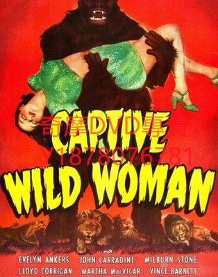 DVD 1943年 俘虜野生女人/Captive Wild Woman 電影
