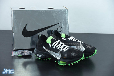 Off-White x Nike Air Zoom Tempo NEXT% 黑綠 馬拉松 慢跑鞋 CV0697-001【ADIDAS x NIKE】