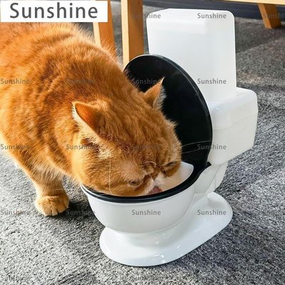 [Sunshine]貓咪惡搞馬桶飲水機防打翻喝水器流動不插電自動喂水神器寵物用品